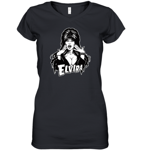 Elvira Mistress Of The Dark Women039S V Neck T Shirt