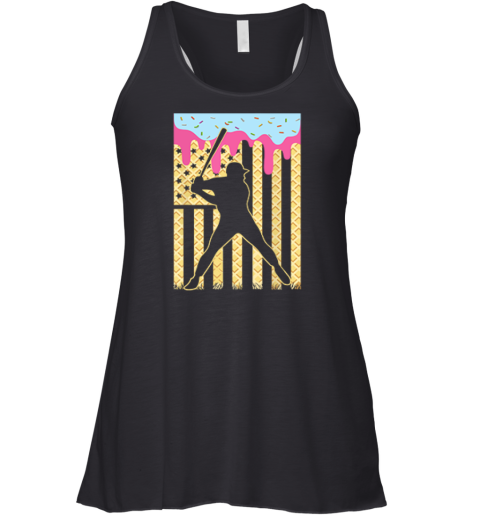 Baseball Ice Cream Drip Racerback Tank