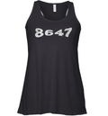 8647 Shirt Retro Subtle Anti Trump Racerback Tank