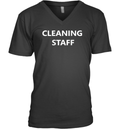 Cleaning Staff Uniform Housekeeping Maid V Neck T Shirt