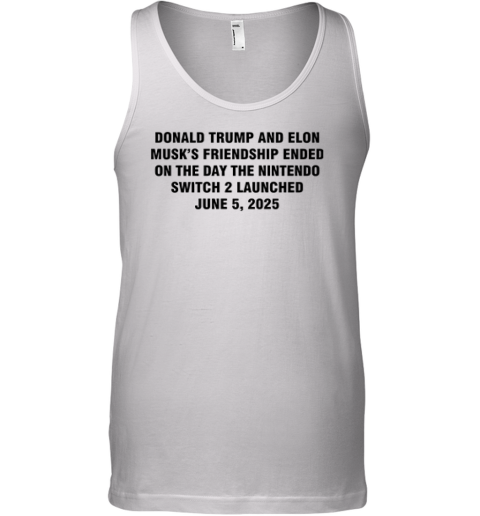 Donald Trump And Elon Musk039S Friendship Ended On The Day The Nintendo Tank Top