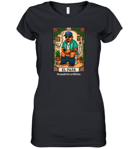 El Pap Lotera Parody Women039S V Neck T Shirt